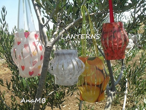 lanternas simples para o jardim