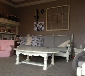 sofa make over, painted furniture