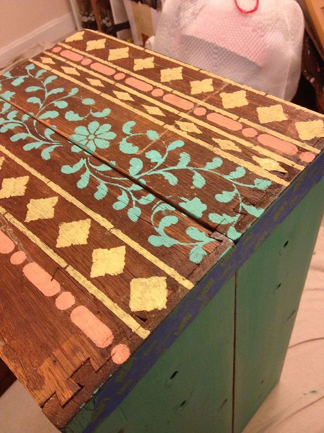 indian inspired antique dresser makeover