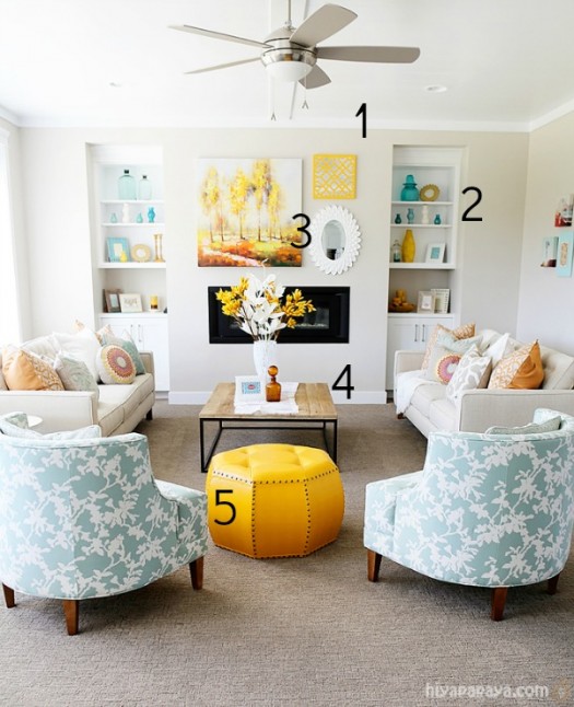 5 ways to get this look aqua and yellow living room, bedroom ideas, home decor, living room ideas