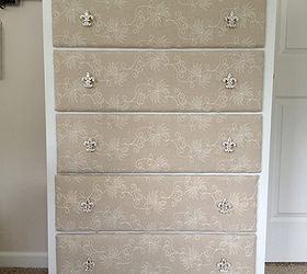 diy fabric covered dresser, chalk paint, painted furniture, reupholster