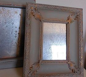 how to make faux faux antique mirrors, crafts