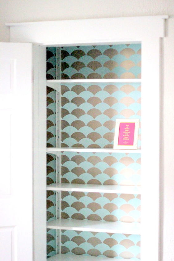 cutting edge stencils giveaways of the week, home decor, Cutting Edge Stencils Fischscale Allover designed closet