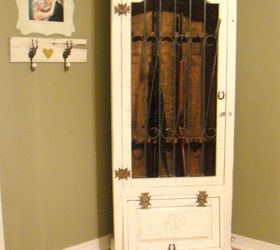 antique gun cabinet makeover, chalk paint, kitchen cabinets, painted furniture, rustic furniture