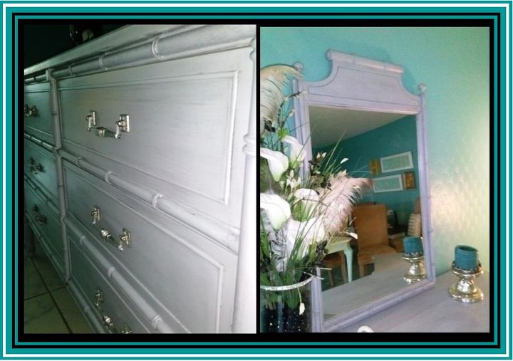 bali who beautiful furniture re do, painted furniture, Mirror and finish Isn t she pretty