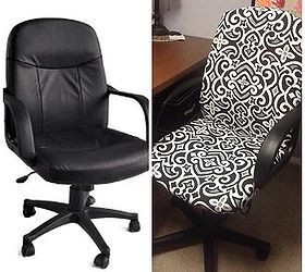 office chair goes from blah and boring to new and classy, home office, repurposing upcycling, reupholster, From blah to AWE