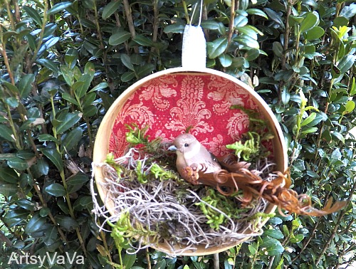 feather your nest ornament, crafts