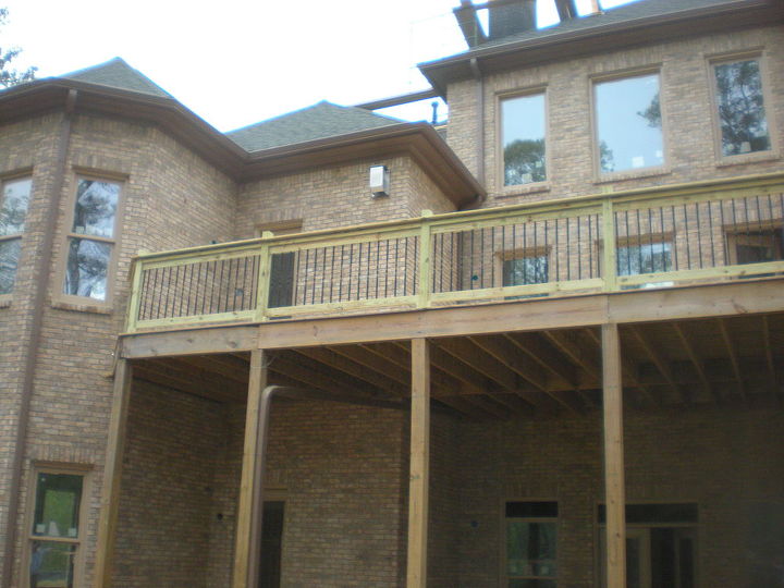 install deck rails and wall flashing, decks, the ned for ballusters over 2 ft high off ground