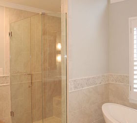 spa bath, bathroom ideas, home decor, home improvement, We extended the shower into the room and removed the old marble tub
