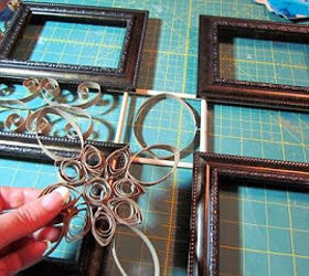 faux metal filigree frame, crafts, Faux filigree frame from toilet paper tubes