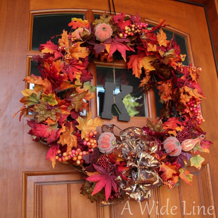 fall decorating, crafts, doors, wreaths, Front door wreaths are not just for Christmas