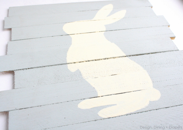 bunny pallet art, easter decorations, pallet, seasonal holiday d cor