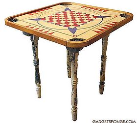 1940s wooden gameboard repurposed table, painted furniture, repurposing upcycling, shabby chic, 1940s Wooden Gameboard Repurposed Table