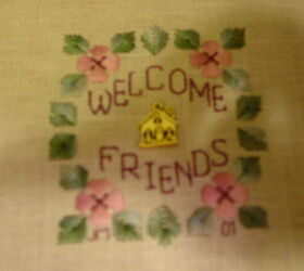 images of my needlework, crafts, Combines simple satin stitches with cross stitch Not a very good pic