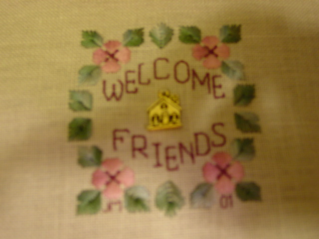 images of my needlework, crafts, Combines simple satin stitches with cross stitch Not a very good pic