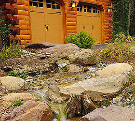 pondless waterfalls and landscaping jarrettsville md, outdoor living, ponds water features, Pondless Stream and Waterfalls welcome guests to this beautiful mountain home