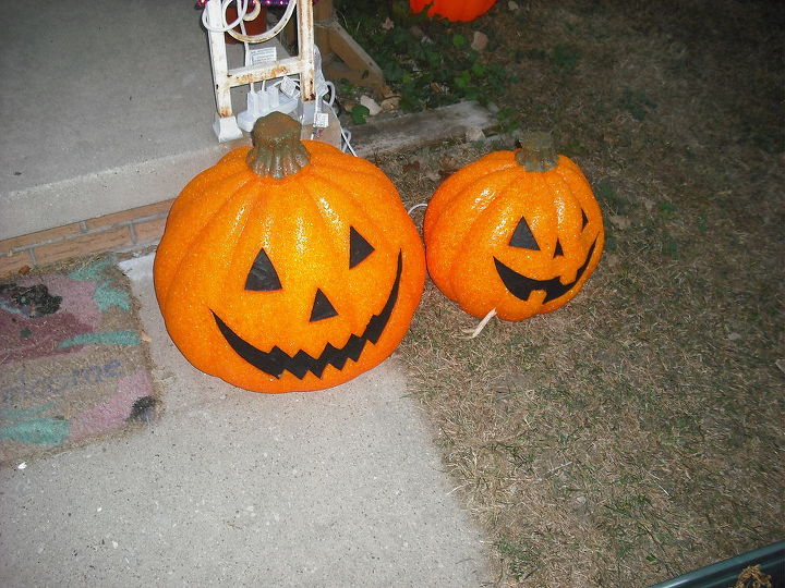 minha decorao de halloween at agora, ao lado da entrada