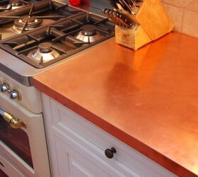 kitchen makeover copper counter tops under cabinet lights, countertops, home decor, kitchen cabinets, kitchen design, lighting, Close up on the counters