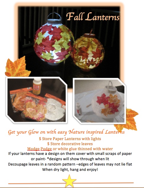 fall leaf lanterns, crafts, decoupage, seasonal holiday decor, The easy DIY