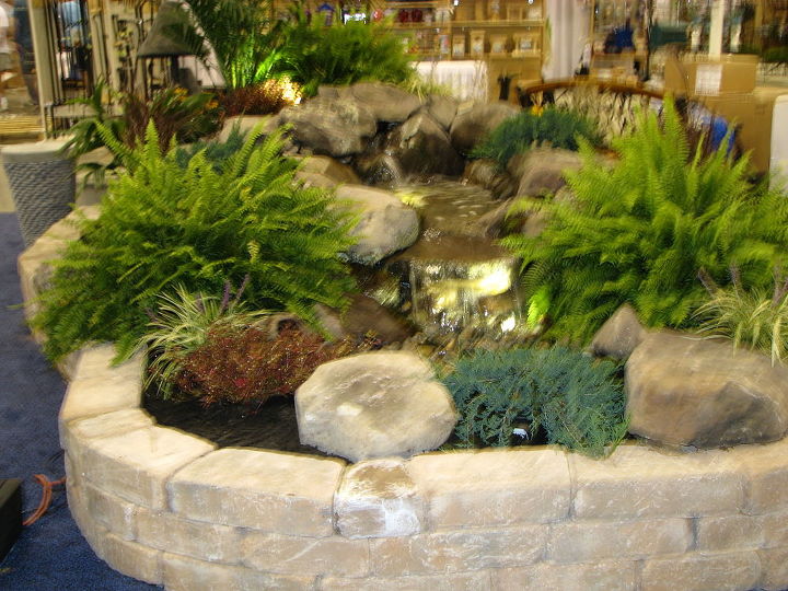 aquascape indoor pondless display at arett sales open house, ponds water features