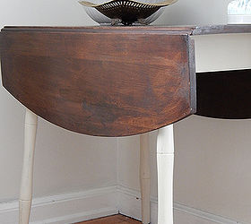antique drop leaf table, painted furniture