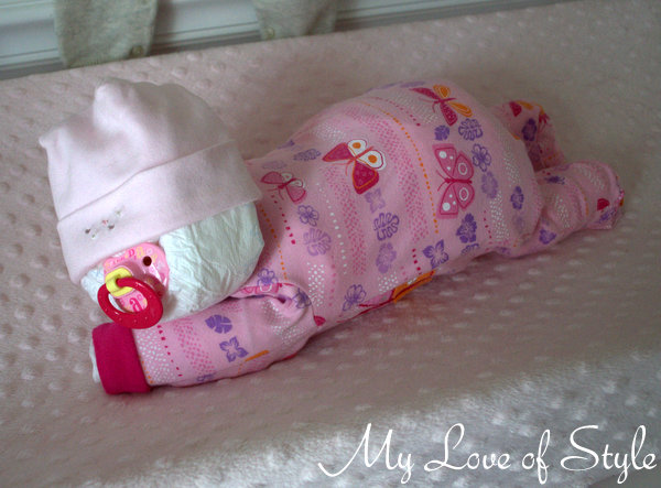 easy diy sleeping baby diaper cake, crafts, DIY Sleeping Baby Diaper Cake