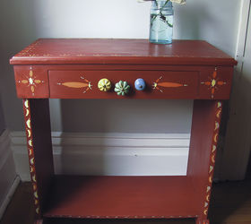 red riding hood desk for my little red riding hood, painted furniture