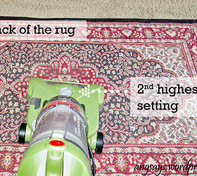 how to vacuum oriental rugs, cleaning tips, flooring, Vacuum the back to shake out deep dirt