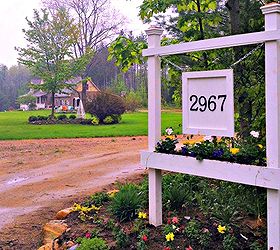 diy house number sign tutorial, diy, gardening, how to, woodworking projects, view of the entrance