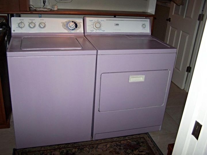 my purple washer dryer, appliances, painting