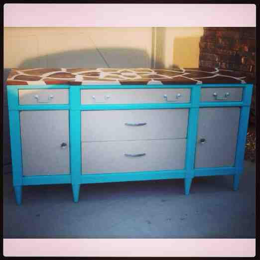 beautifully stained design on this amazing refurbished buffet painted, painted furniture
