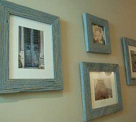 bathroom renovation, bathroom ideas, home decor, inexpensive art framed travel photos in barn wood