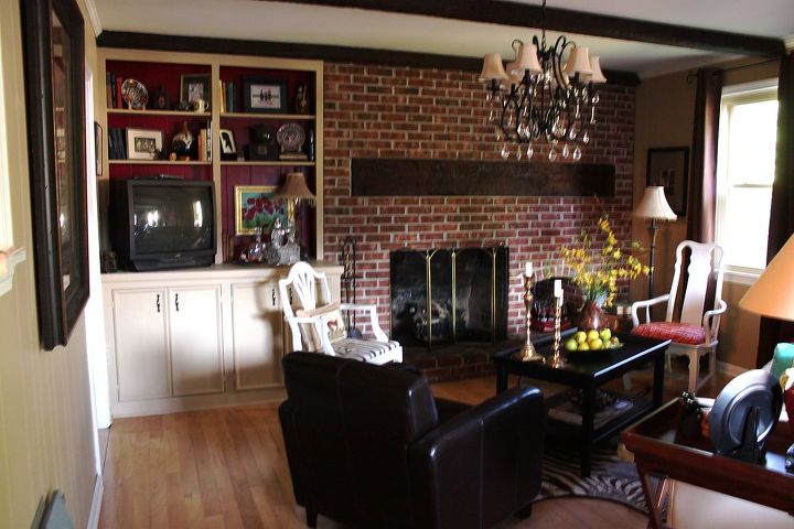 q need design help fireplace brick wall paint, concrete masonry, fireplaces mantels, painting, wall decor