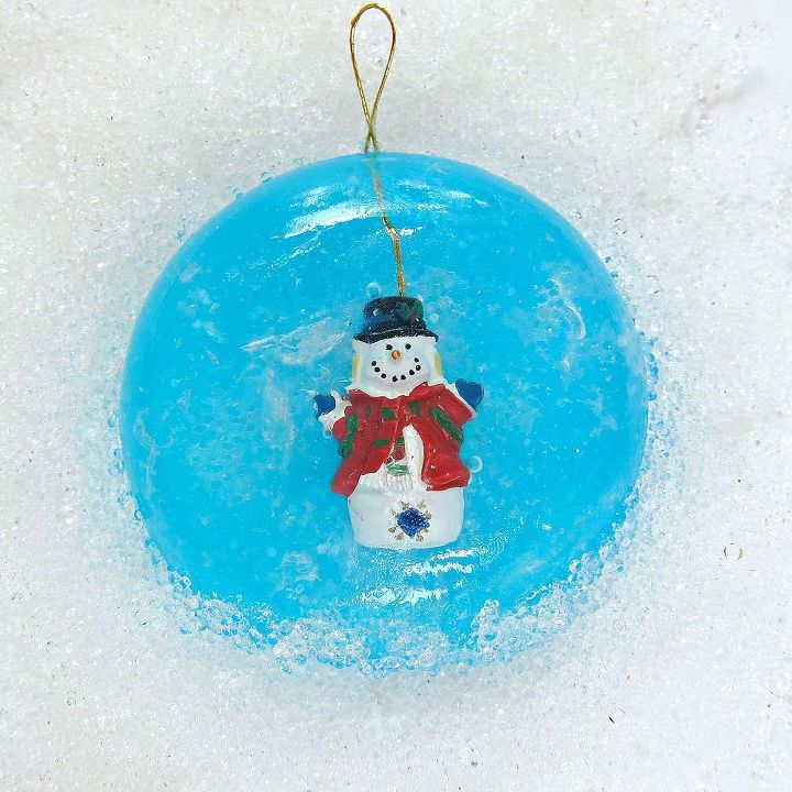 make snow globe soap ornaments for your tree, crafts, seasonal holiday decor