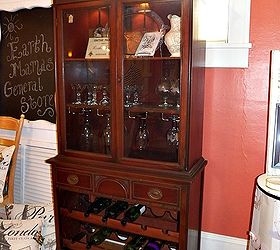 china cabinet turned wine cabinet, painted furniture, repurposing upcycling