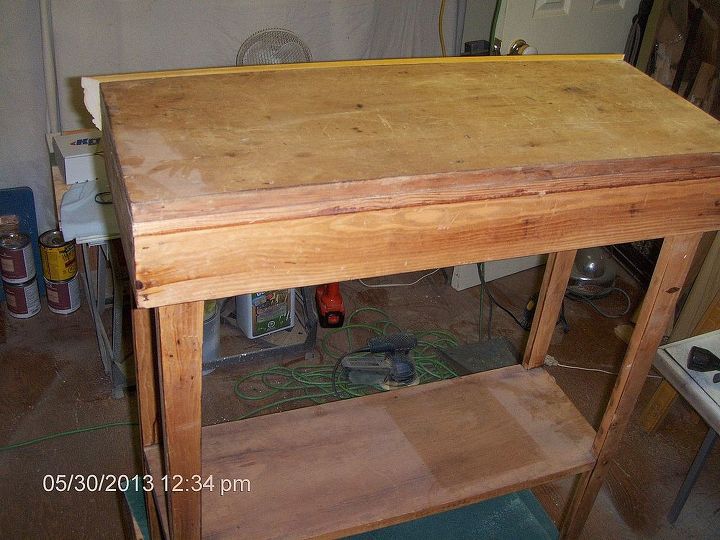 up cycled rustic hall couch table, painted furniture, rustic furniture, This is what I started with