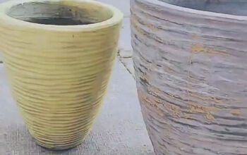 How to Easily Create a Textured Planter Using Plaster
