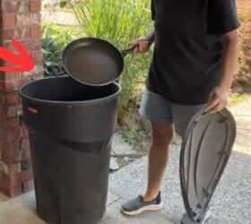 Instead of throwing out that old frying pan, use it for this totally adorable idea