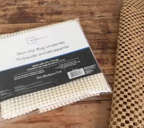 We're pretty blown away by how she used a rug underlay to add so much style to her storage