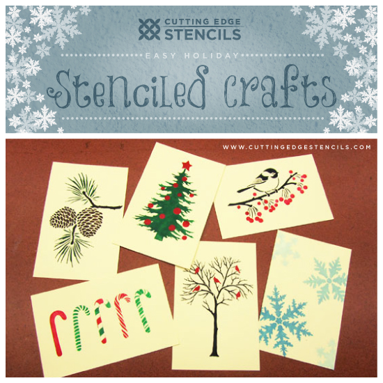 fun to make stenciled holiday crafts, crafts, seasonal holiday decor