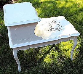 stepping up a step table, chalk paint, painted furniture, Pretty