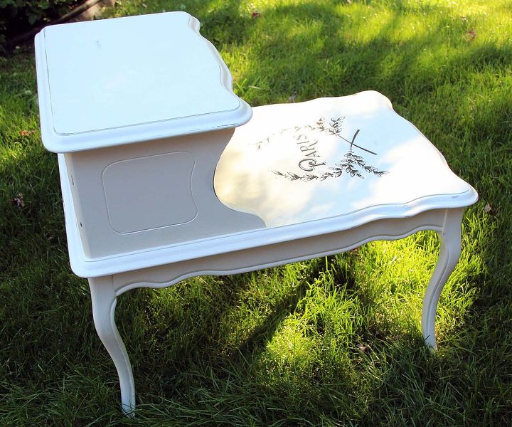 stepping up a step table, chalk paint, painted furniture, Pretty