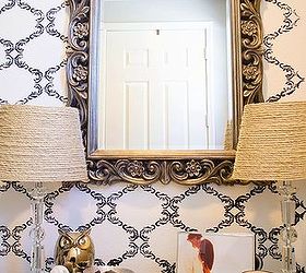 enhance entryway with stencils, foyer, painting, wall decor, A chelsea allover stenciled entryway
