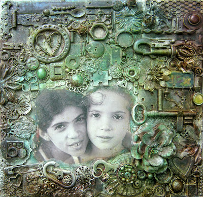 a really special birthday gift mixed media collage canvas i made for my sister a, crafts