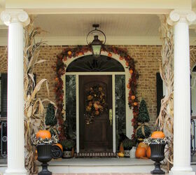 southern fall porch, porches, seasonal holiday decor
