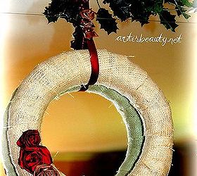 what do you do with a broken lampshade you make a wreath, christmas decorations, crafts, repurposing upcycling, seasonal holiday decor, wreaths