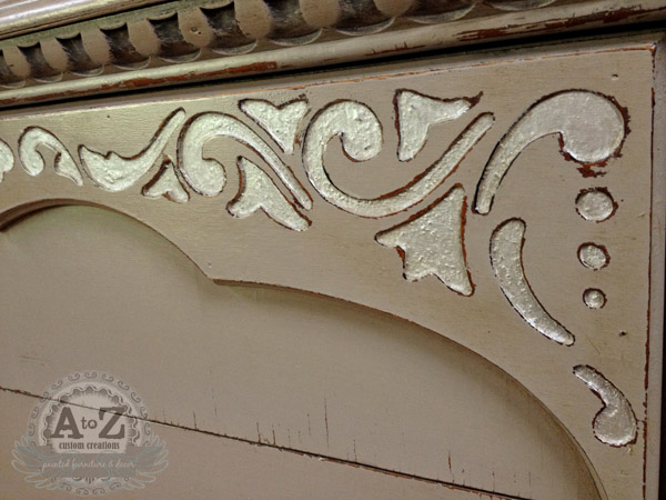 accenting with metallic stencil creme, painted furniture, Stencil Creme Accents