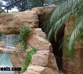 grotto on a spa, outdoor living, ponds water features, pool designs, spas