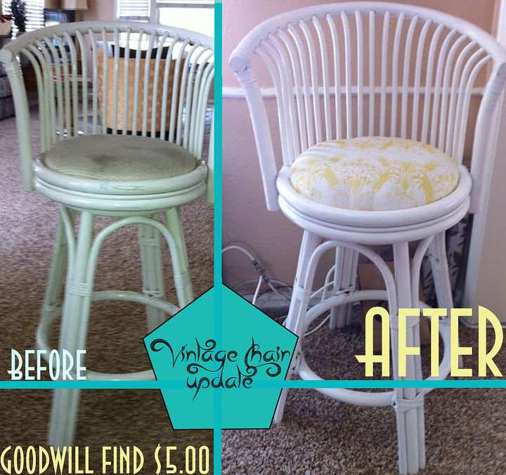vintage chair re upholster and update, painted furniture, All in all this update only cost me the amount I paid for the chair