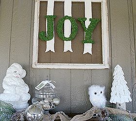 diy moss covered letters, seasonal holiday d cor, wreaths, DIY Moss letters hung on an old screen
